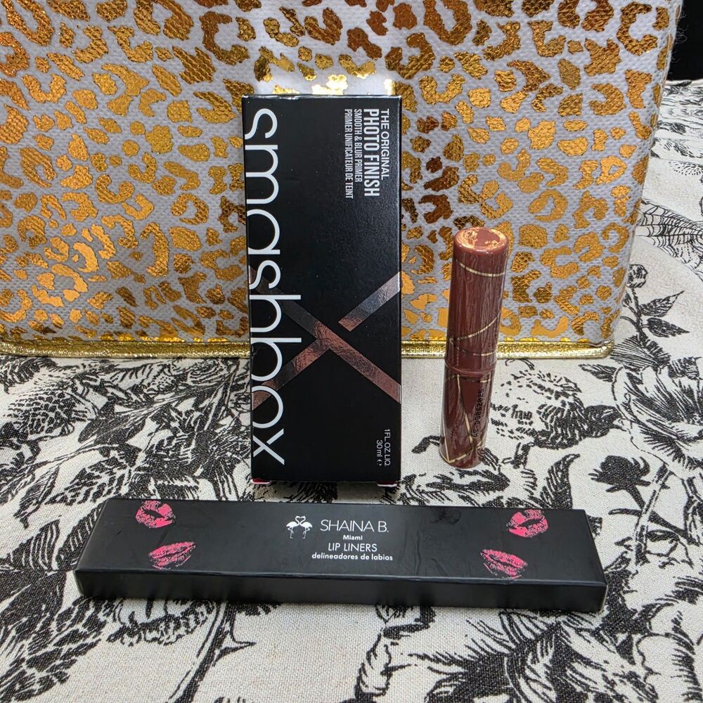Smashbox Primer + Shaina B. 2 Lip Liners + ATHR Tinted Lip Balm RETAIL VALUE $83